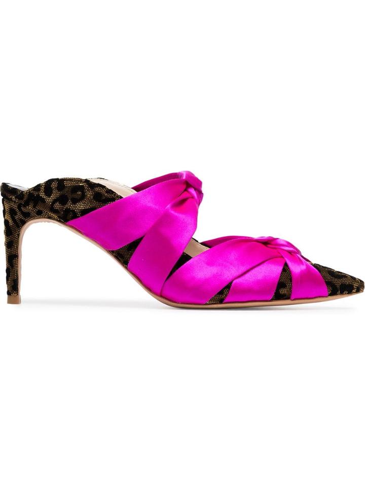 Sophia Webster Swebs Violette 70 Sat Leo Mule - Pink & Purple