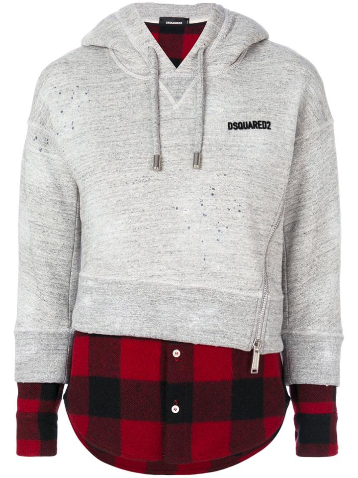 Dsquared2 Layered Sweatshirt Top - Grey