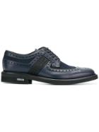 Versace Brogues With Greek Key Side Panels - Blue