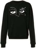 Haculla Eyes Print Sweatshirt - Black