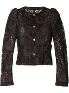 Comme Des Garçons Vintage Lace Structered Jacket - Black