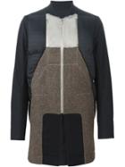 Rick Owens Panelled Coat, Men's, Size: 52, Black, Cotton/nylon/rubber