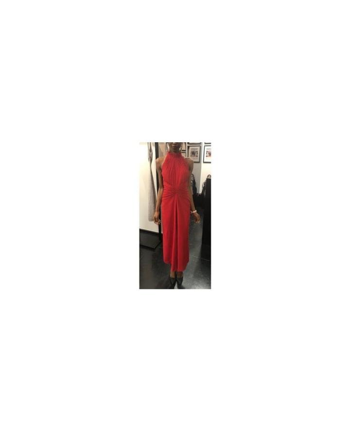 Brandon Maxwell Red Pebble Crepe Dress - Unavailable