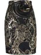 Philipp Plein Embroidered Pencil Skirt