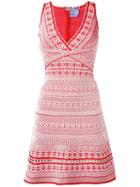 Hervé Léger Embroidered Dress, Women's, Size: Small, Red, Rayon/nylon/spandex/elastane
