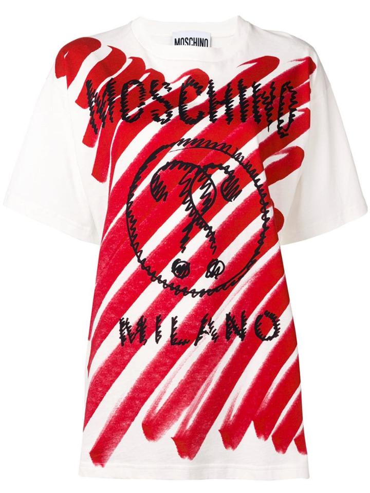 Moschino Scribble Print T-shirt - White