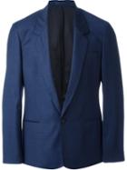 E. Tautz Single Button Jacket, Men's, Size: 42, Blue, Silk/viscose/wool