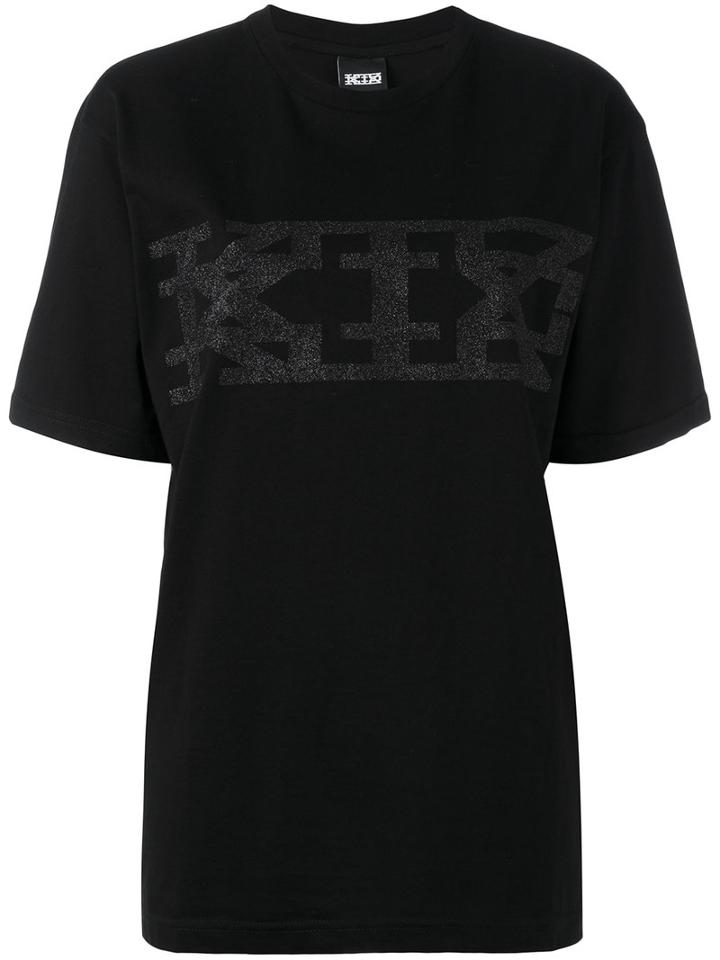 Ktz Sparkling Logo T-shirt, Women's, Size: Small, Black, Cotton