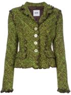 Moschino Pre-owned Boucle Knit Jacket - Green