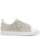 Black Dioniso Crystal Sneakers - White