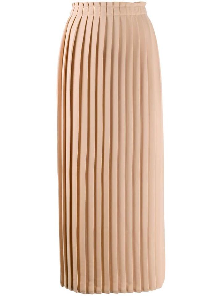 Mm6 Maison Margiela Long Pleated Skirt - Neutrals