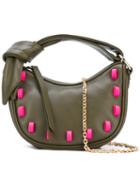 Borbonese - Embellished Bag - Women - Cotton/leather/rubber - One Size, Green, Cotton/leather/rubber