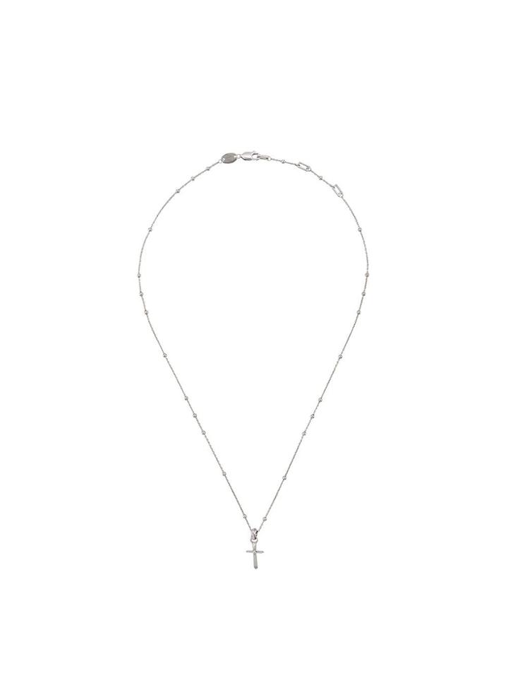 Northskull The Cross Beaded Necklace - Silver