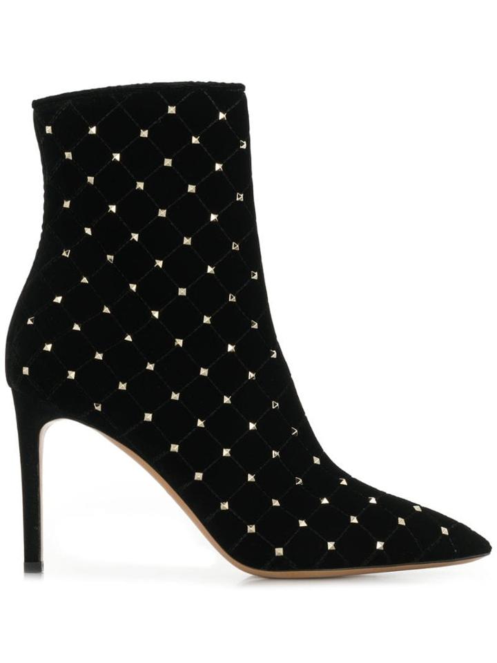 Valentino Valentino Garavani Micro Studs Ankle Boots - Black