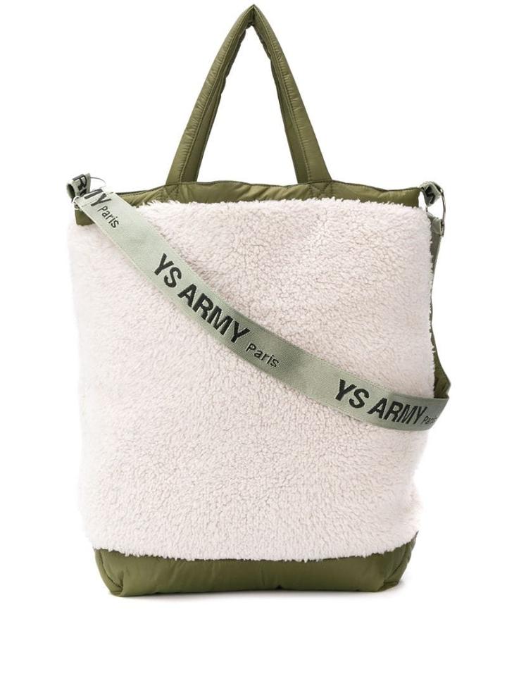 Yves Salomon Oversized Merino Tote - Neutrals