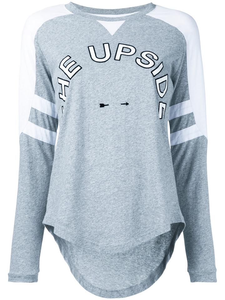 The Upside - Logo Print Sweatshirt - Women - Cotton - S, Grey, Cotton