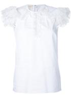 Giambattista Valli - Frill Sleeve Blouse - Women - Cotton - 38, White, Cotton