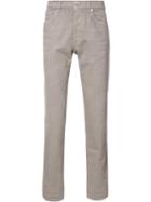 Brunello Cucinelli Logo Patch Slim-fit Jeans, Men's, Size: 56, Brown, Cotton