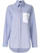 Joseph Striped Pocket Shirt - Blue