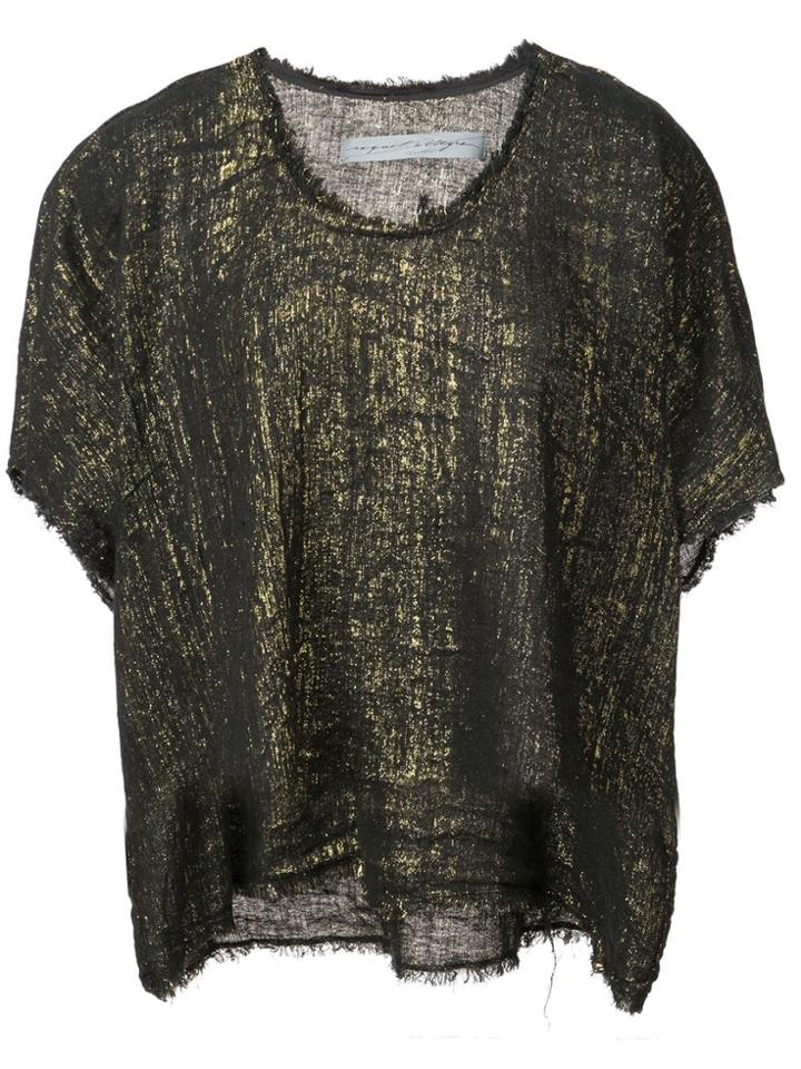 Raquel Allegra Frayed Top - Black