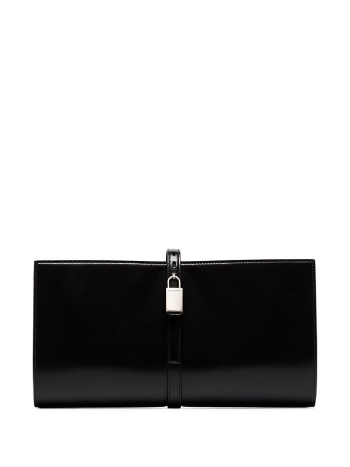 Jil Sander Padlock Clutch - Black