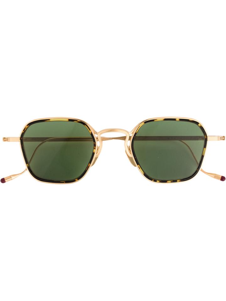 Jacques Marie Mage Square Frame Sunglasses - Metallic