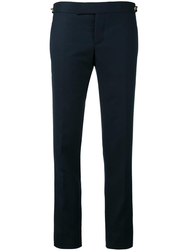 Thom Browne Low-rise Side Tab Trousers - Blue