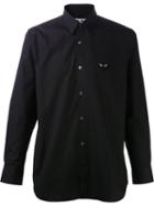 Comme Des Garçons Play Embroidered Heart Shirt, Men's, Size: Large, Black, Cotton