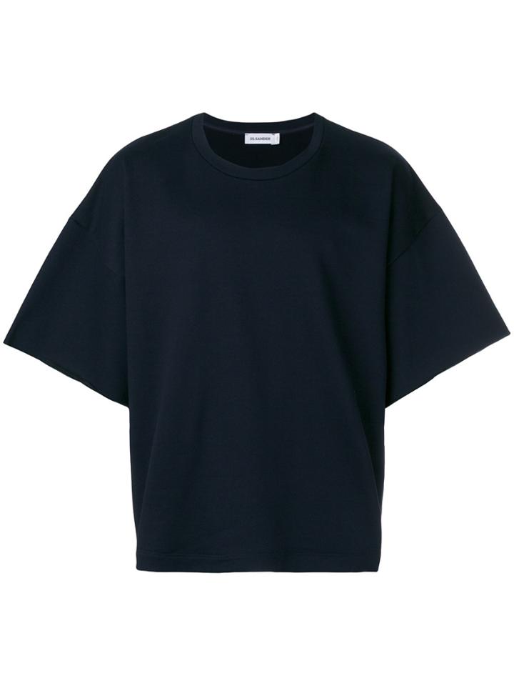 Jil Sander Shortsleeved Oversized T-shirt - Blue