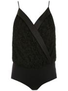 Tufi Duek Spaghetti Straps Bodysuit - Black