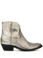 Golden Goose Metallic Young Boots - Silver