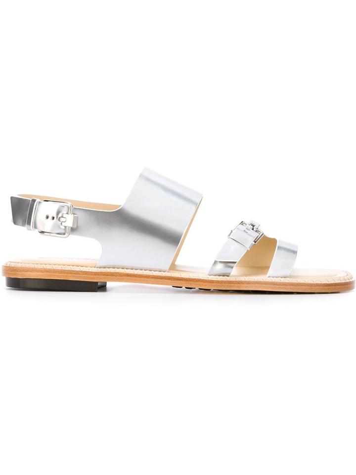 Tod's Buckle Detail Slingback Sandals