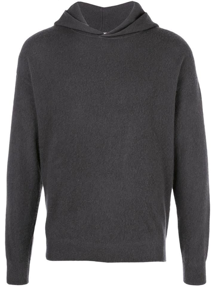 Massimo Alba Textured Style Hoodie - Grey