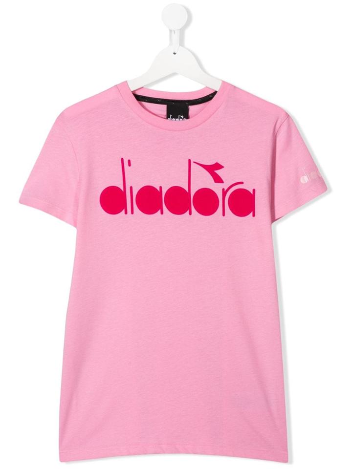 Diadora Junior Printed Logo T-shirt - Pink