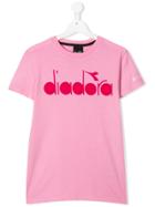 Diadora Junior Printed Logo T-shirt - Pink