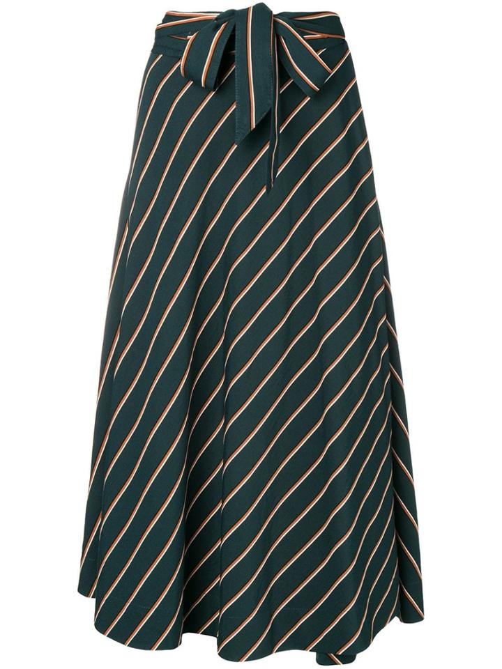 Bellerose Striped Midi Skirt - Green