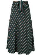 Bellerose Striped Midi Skirt - Green