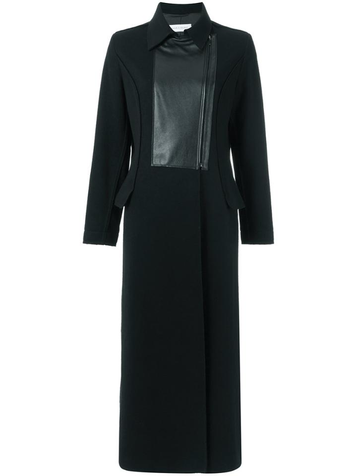 Mara Mac Panelled Overcoat - Black