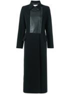 Mara Mac Panelled Overcoat - Black