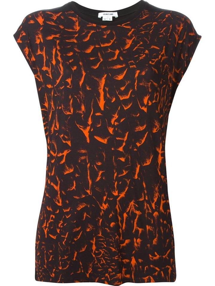 Helmut Lang 'strata' Printed Top