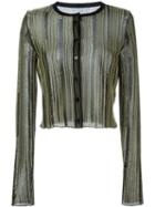 Maison Margiela Frayed Cardigan, Women's, Size: Medium, Black, Polyester/viscose