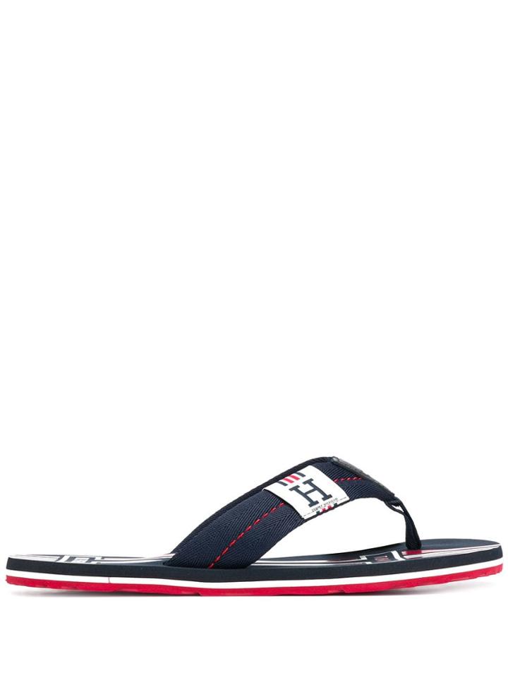 Tommy Hilfiger Monogram Flip Flops - Blue
