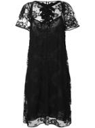 Rochas Lace Midi Dress - Black