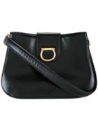 Ferragamo Vintage Logos Shoulder Tote Bag, Women's, Black