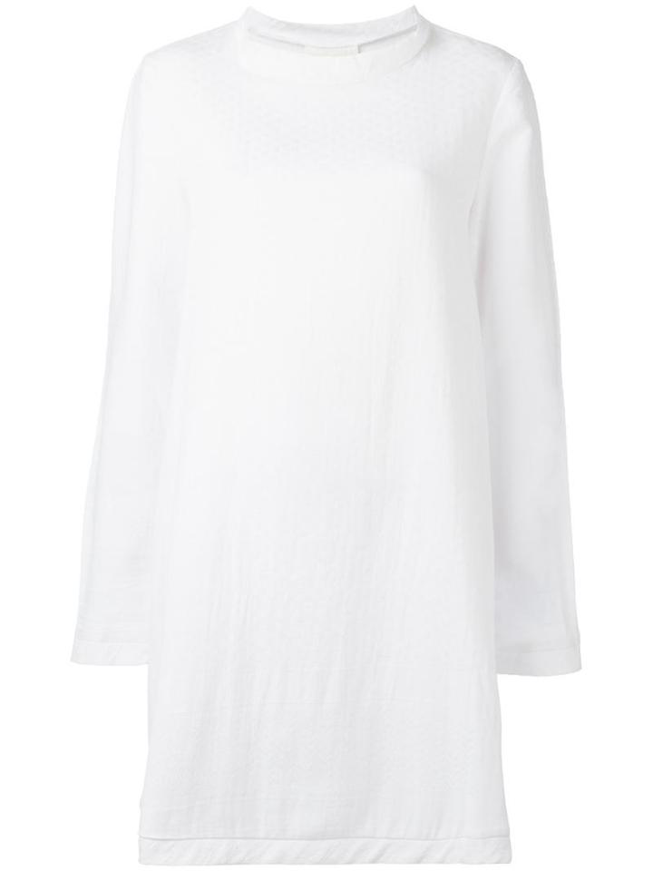 Cecilie Copenhagen Round Neck Dress, Women's, White, Cotton