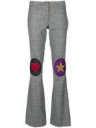 Ultràchic Knee Patches Flared Trousers - Grey