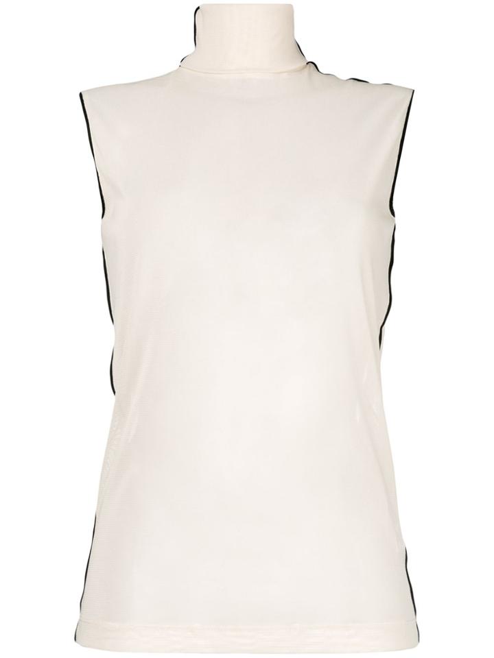 Helmut Lang Turtleneck Tank Top - Nude & Neutrals