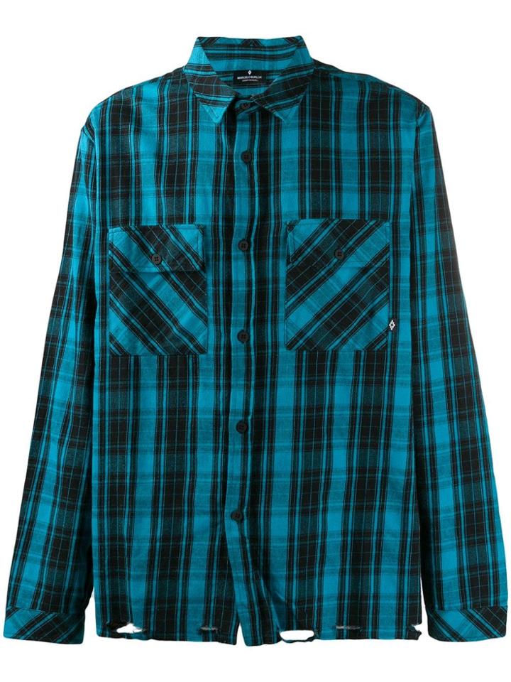 Marcelo Burlon County Of Milan Check Print Shirt - Blue
