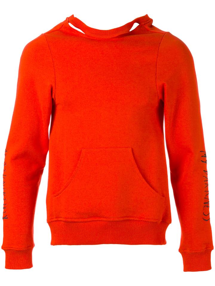 Dust Split-open Back Sweatshirt - Red