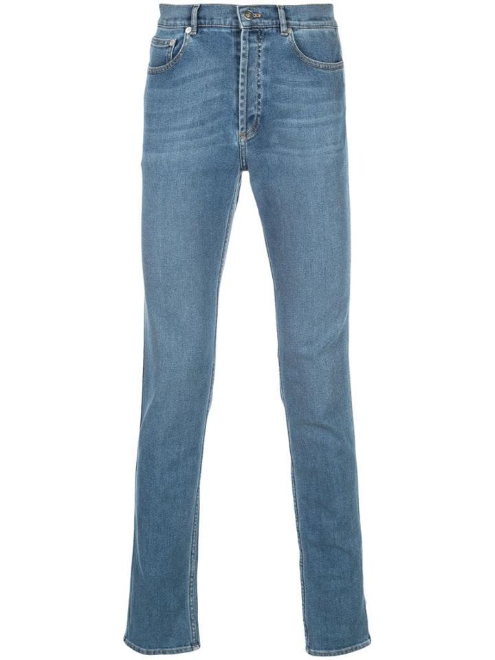 Givenchy Side Panel Straight Leg Jeans - Blue